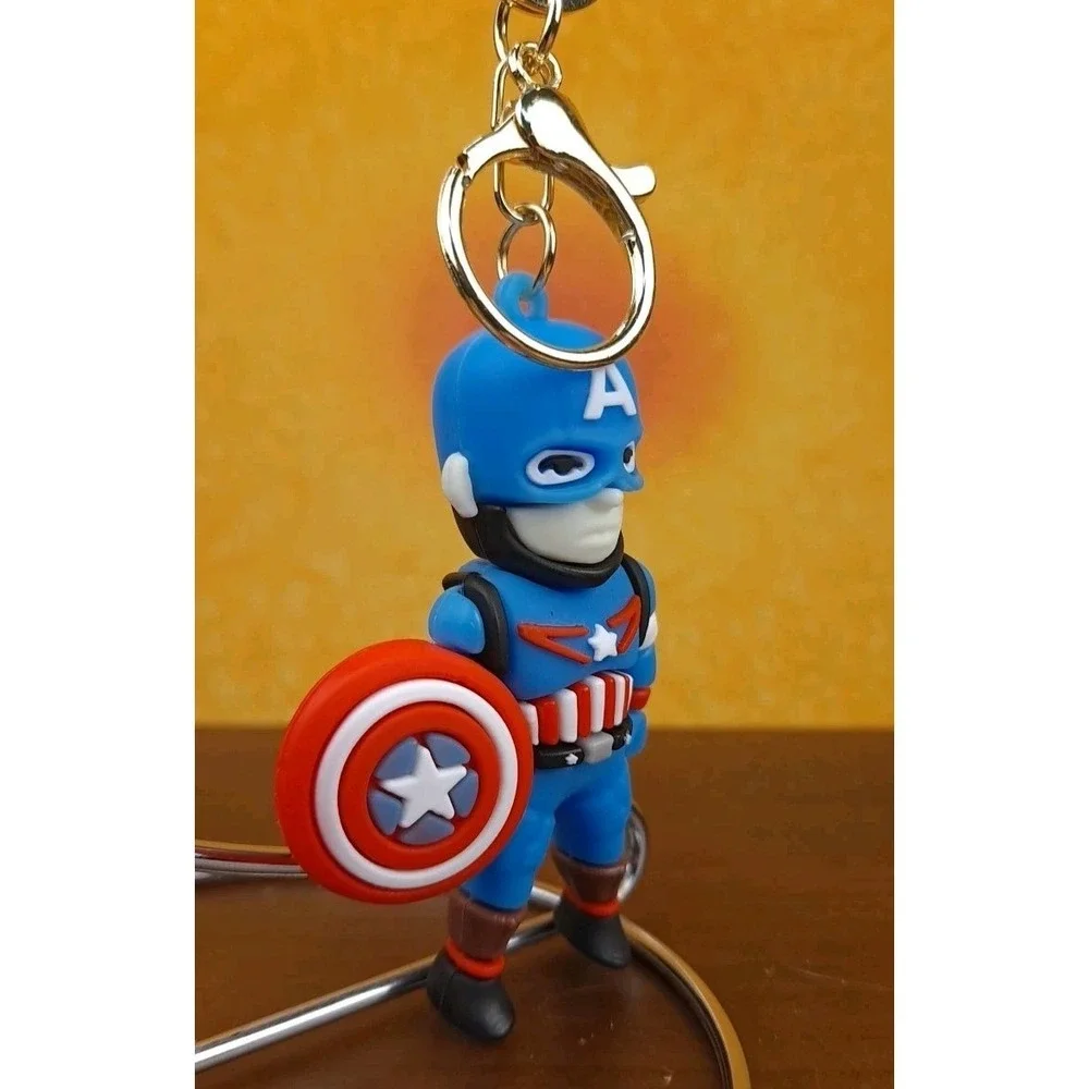 Avengers Marvel Captain America 3D PVC Keychain Backpack Clip‎ New 8
